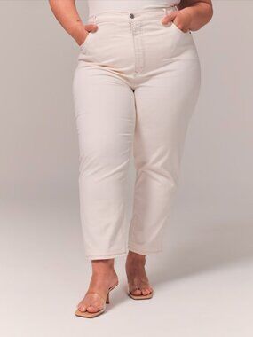 Abercrombie Curve Love Ultra High Rise Ankle Straight Jeans 37